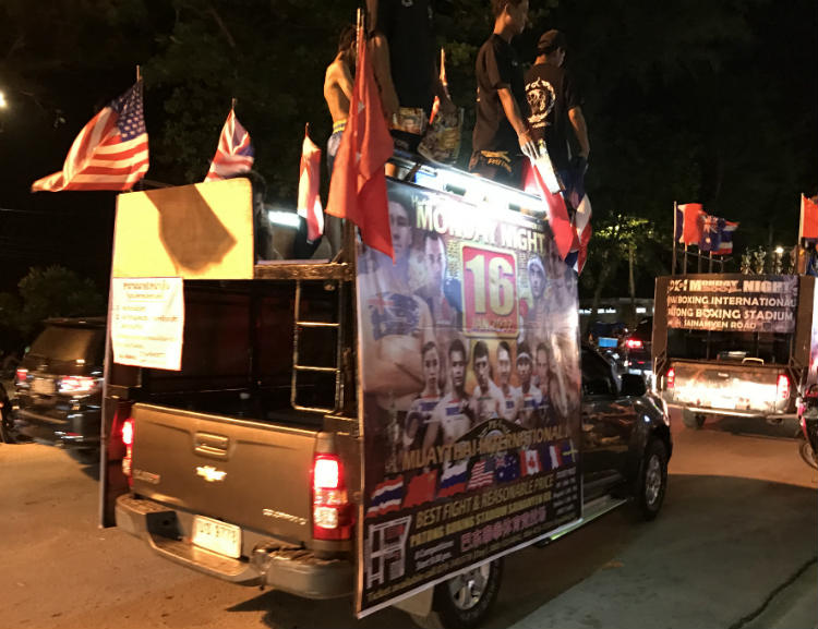 Patong Muay Thai boxing Promotion Vans