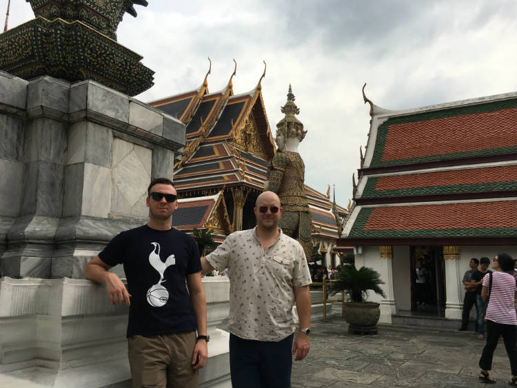 Paul Anthony and Trevor Guilday at Royal Temple Bangkok