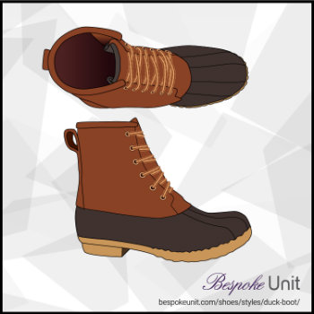 Top And Side View Of Duck Boot