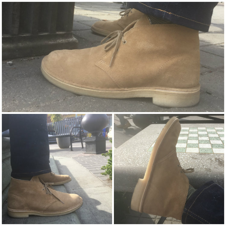 Collage Of Tan Desert Boots