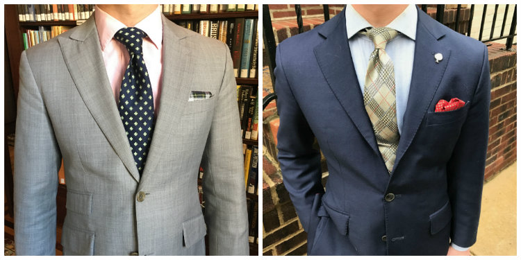 Grey And Blue Suit Jackets