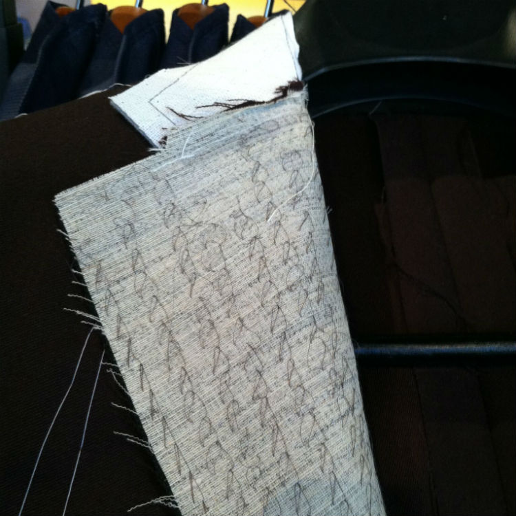 Machine Stitching On Suit Jacket Lapel