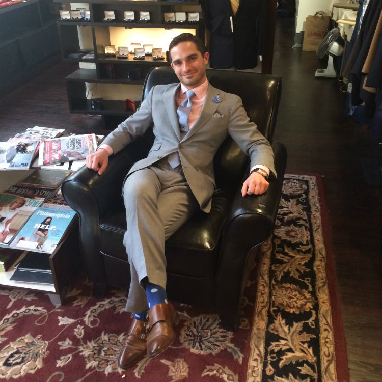 Man In High Contrast Outfit