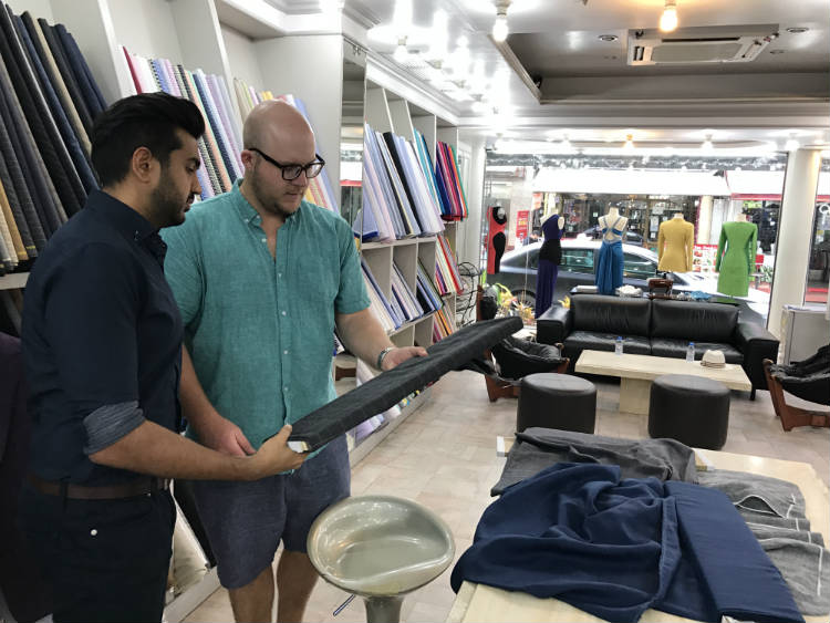 Perfect fitting custom tuxedo on Trevor Guilday