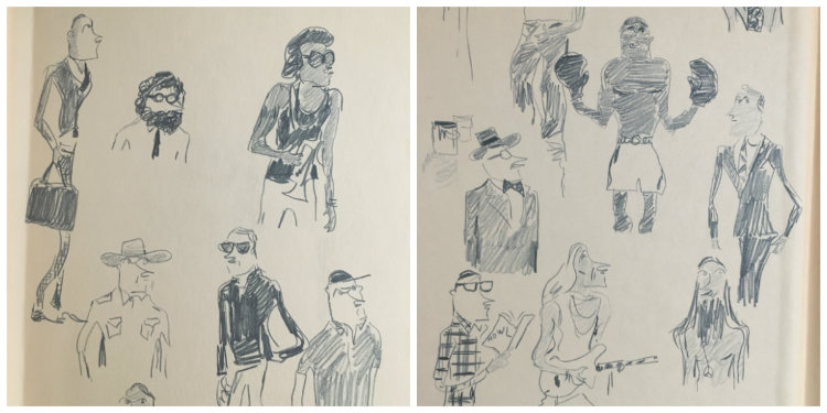 Pencil Illustrations Of Various men