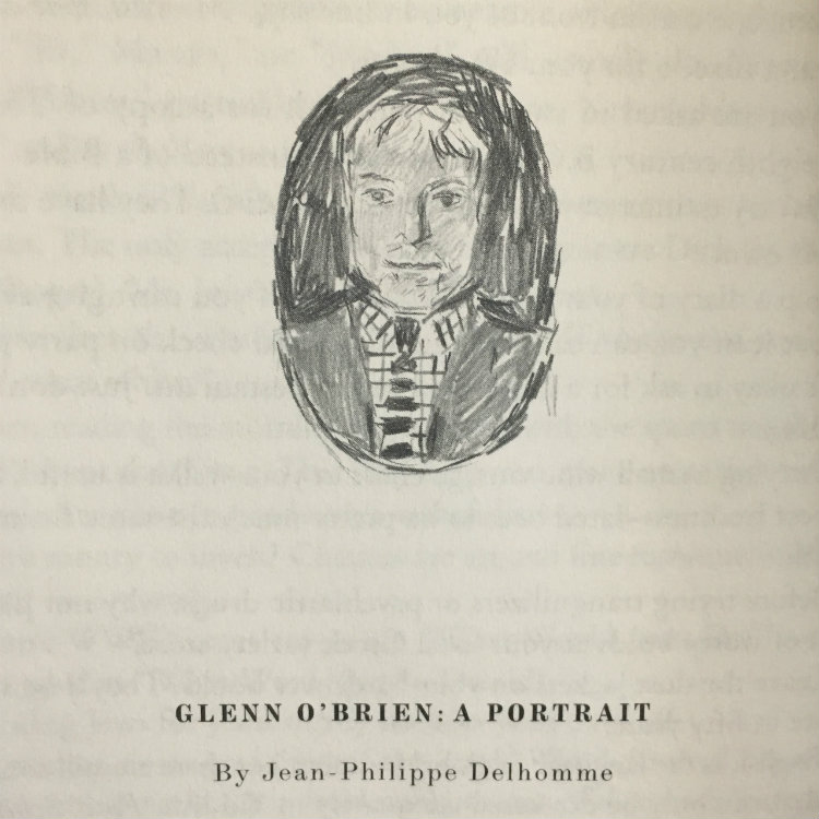 Pencil Portrait Of Glenn O'Brien