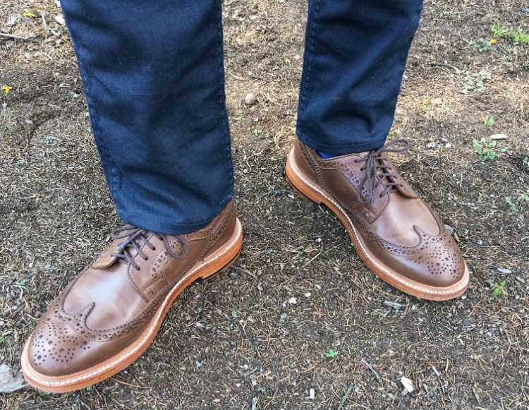 Tan Brogues With Blue Jeans