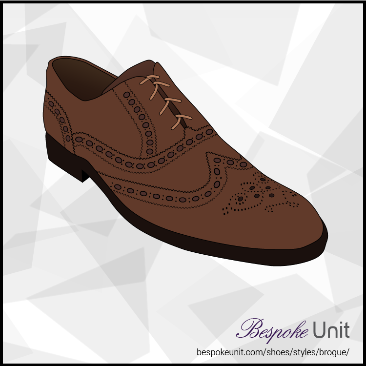 Illustration Of Brown Full Brogue
