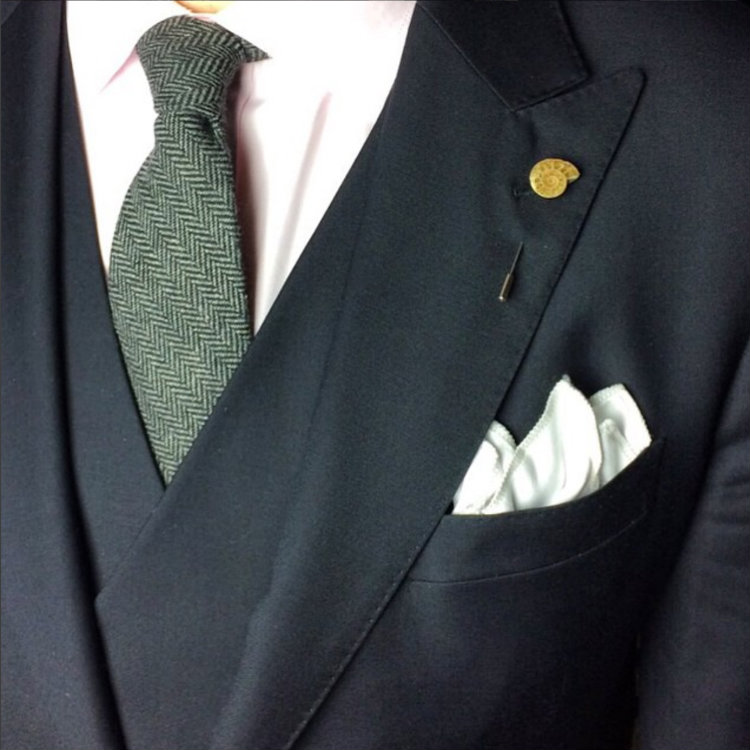 Dark Suit With Green Tie