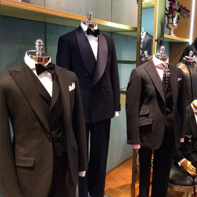 Different Tuxedos on Three Different Mannequins