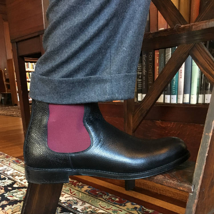 Grey Flannel Trouser Leg With Cuff