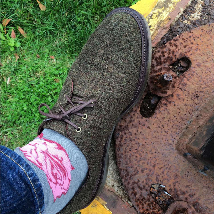 Grey Tweed Shoe Outdoors