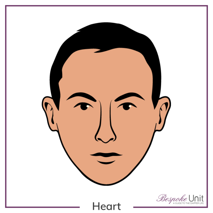 Graphic of a man’s heart face shape Graphic of a man's heart face shape