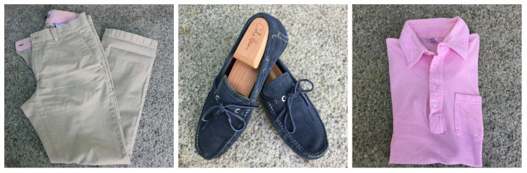 Khakis Blue Shoes And Pink Polo