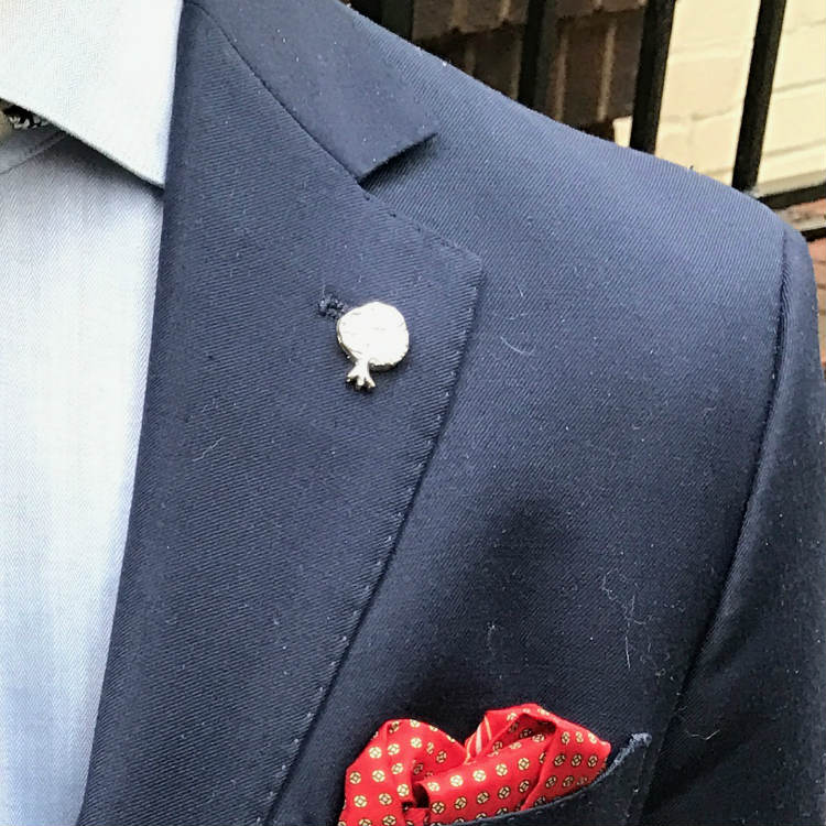 Lapel On Blue Jacket