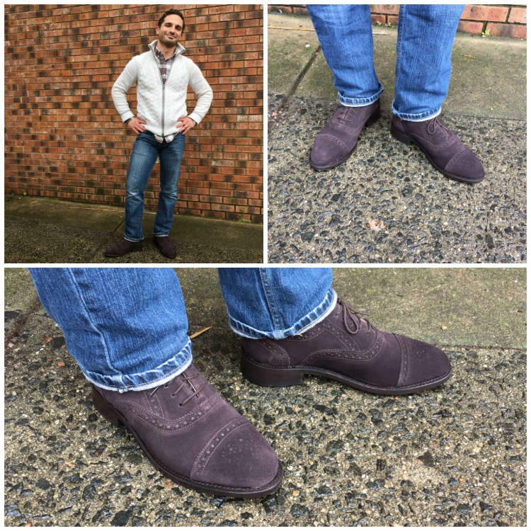 Man In Brown Shoes And Cream Sweater