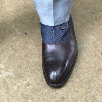 Medallion On Brown Brogue Boot