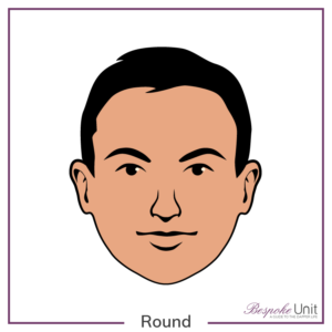 graphic of a man's round face shape