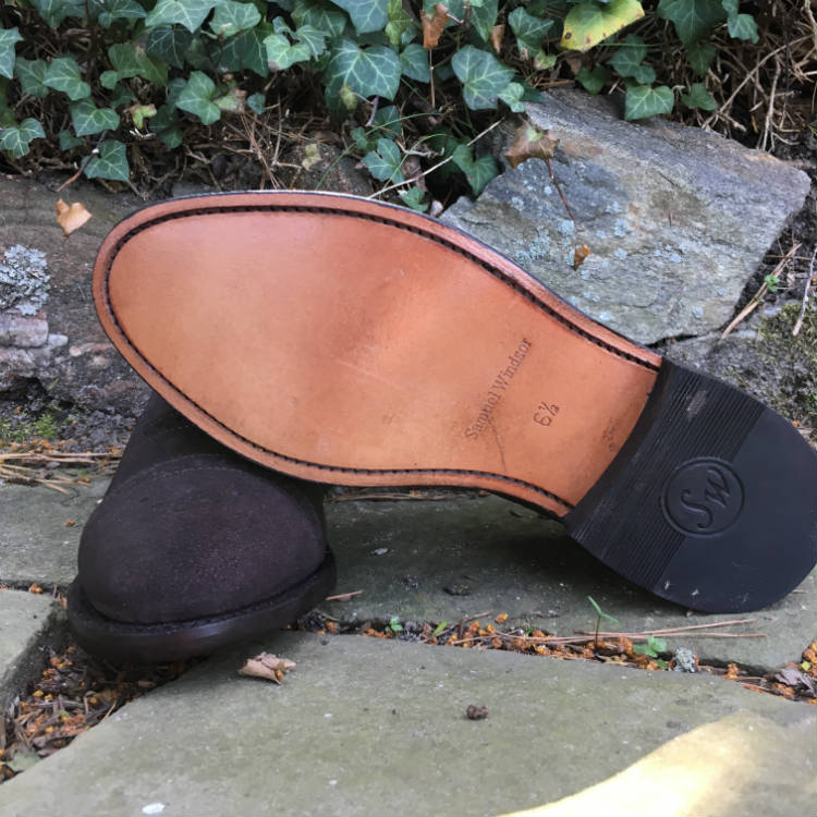 Sole Of Brown Suede Semi Brogue