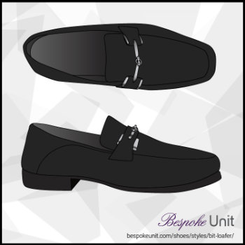 Top And Side View Of Black Bit Loafer