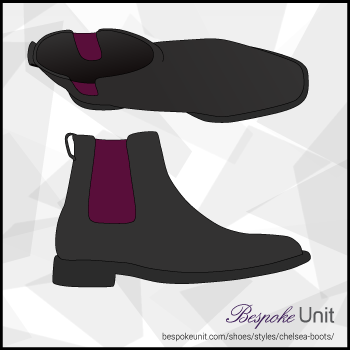 Top And Side View Of Black Chelsea Boot