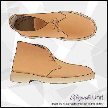 Top And Side Views Of Desert Boot