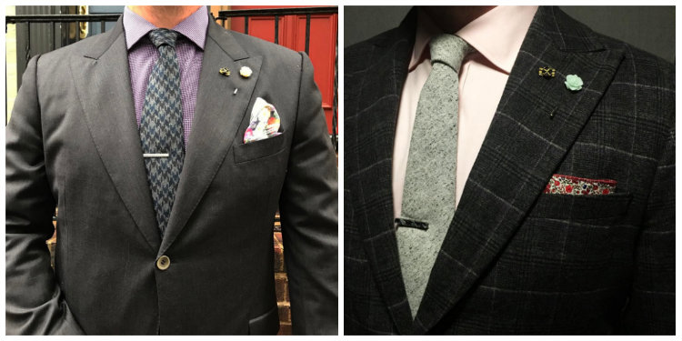Two Pictures Of Men's Peak Lapel Jackets