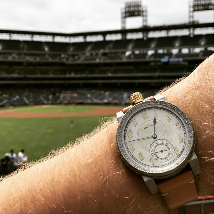 Vortic Watch Co. American Artisan model on the wrist
