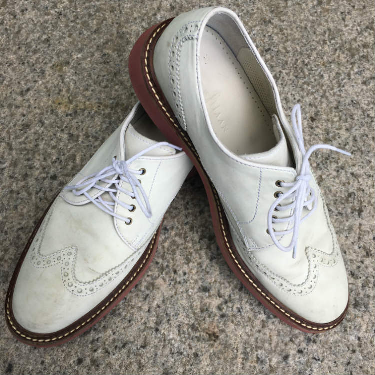 White Brogue Buck Shoes