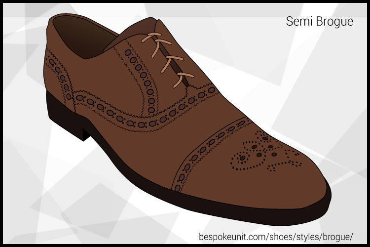 Brown Semi Brogue Diagram