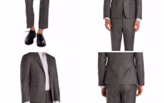 Collage Of Undersized Brown Suit