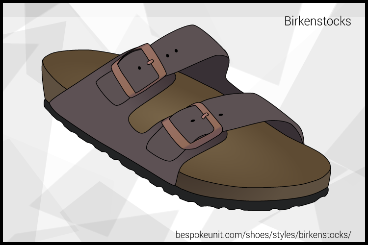 Grey And Green Birkenstock Sandal