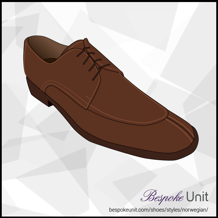 Perspective View Of Brown Norwegian Shoe