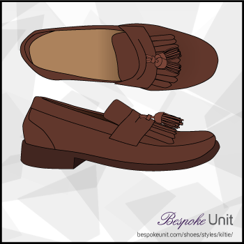 Side And Top View Of Brown Tassel Kiltie