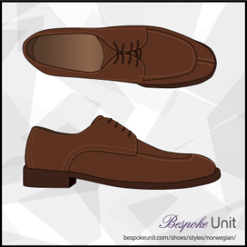 Top And Side View Of Norwegian Shoe