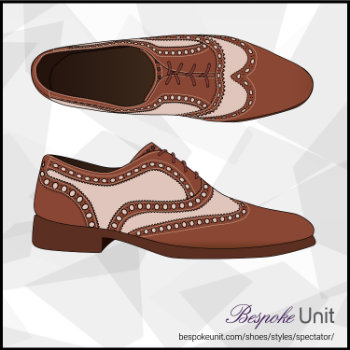 Top And Side View Of Brown And White Spectator Shoe