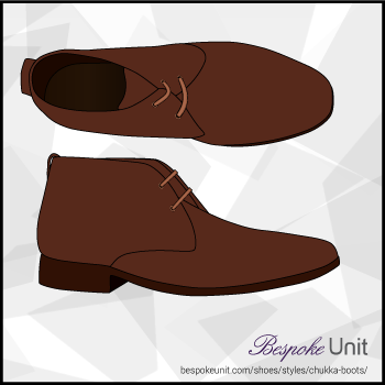 Top And Side View Of Brown Chukka Boots