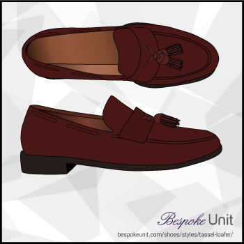 Top And Side View Of Brown Tassel Loafer