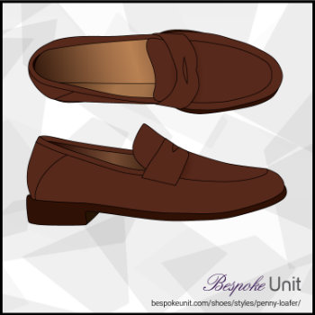 Top And Side View Of Penny Loafer