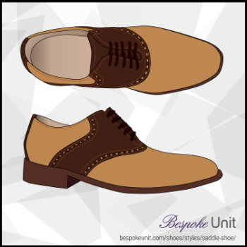 Top And Side View Of Saddle Shoe