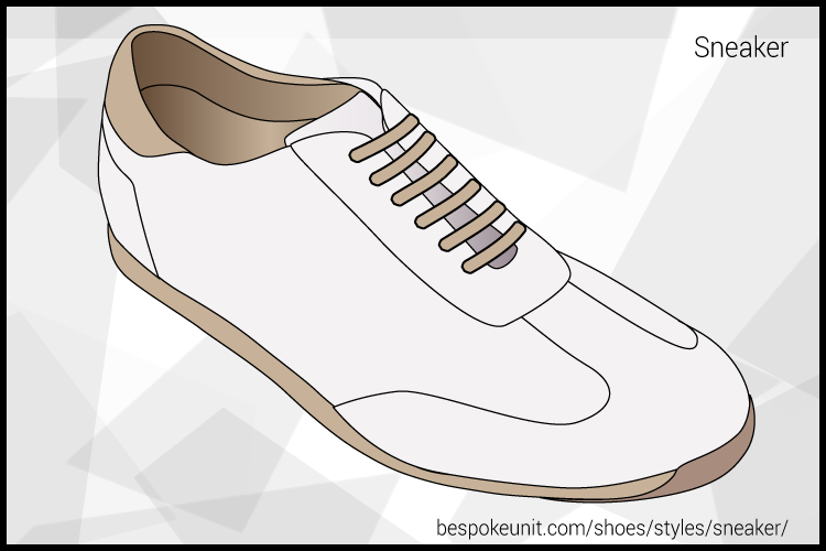 White Fashion Sneaker With Tan Trim