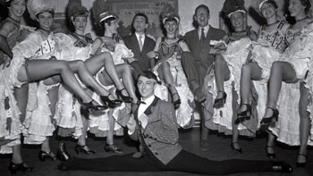 bespoke unit moulin rouge cancan dancers with maurice chevalier
