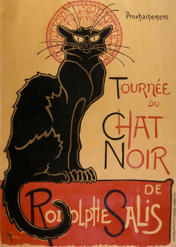 bespoke unit tournee du chat noir de rodolphe salis poster