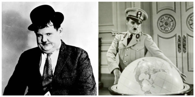 Celebrity Pyramid Toothbrush Moustache Ideas Oliver Hardy Charlie Chaplin