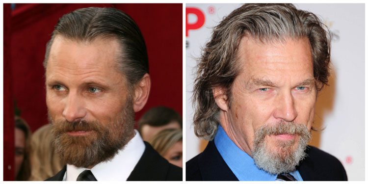 Circle Goatee Beards Jeff Bridges Viggo Mortensen