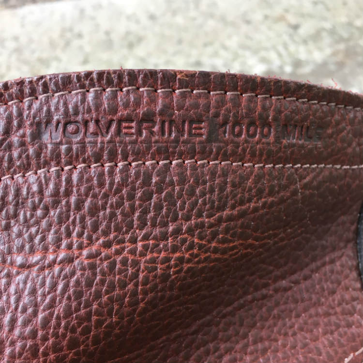 Closeup Of Bison Boot Collar