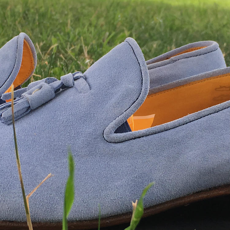 Dark Blue Gore On light Blue Shoe