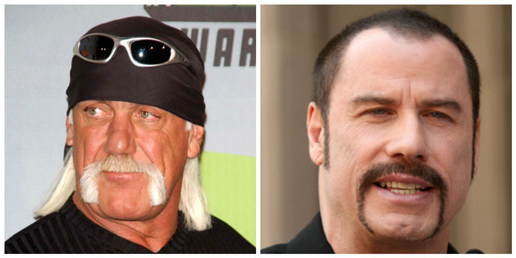 Famous Celebrity Horsehoe Moustache Ideas Hulk Hogan John Travolta