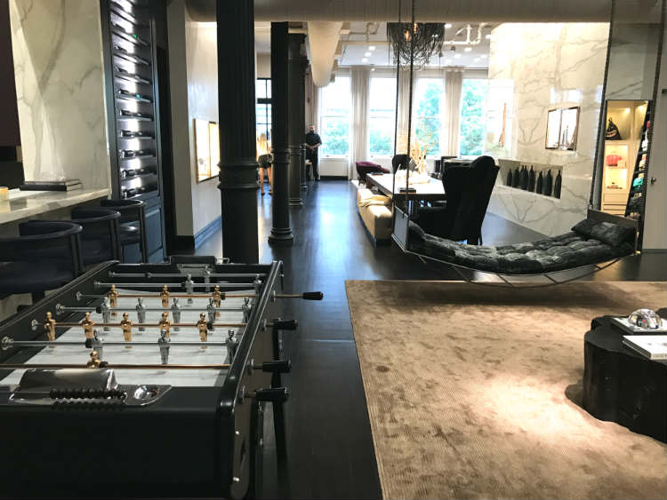 Foosball Table and Swinging Chair