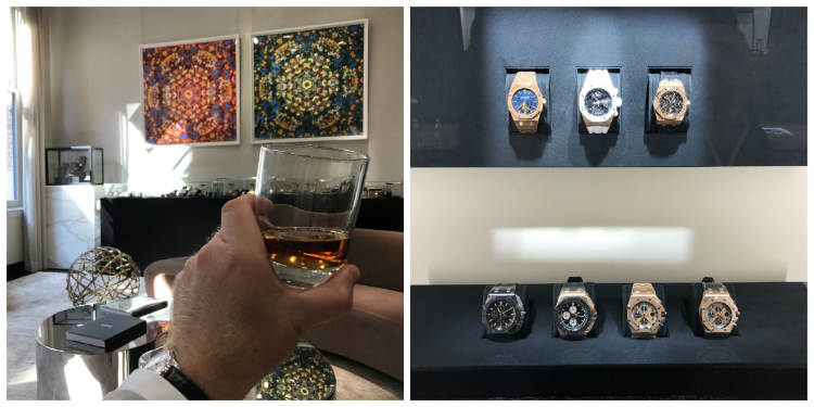 Glass of whisky at Material Good NYC